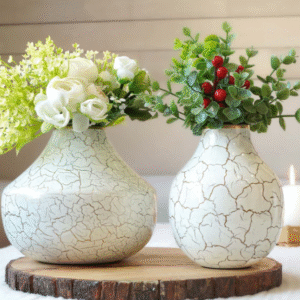 MARBLE VASE SET OF 2