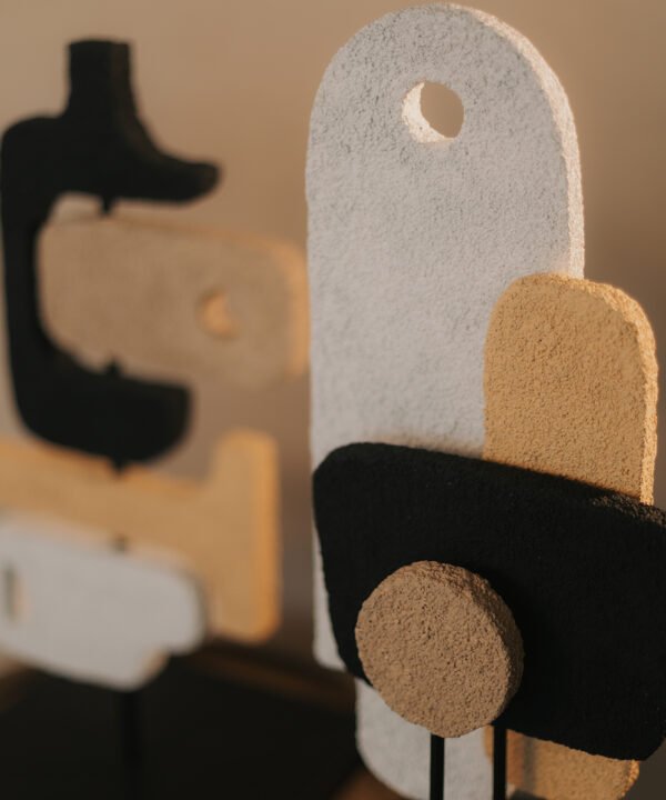 Modern Abstract Geometric Sculptures, Home Art - Image 2