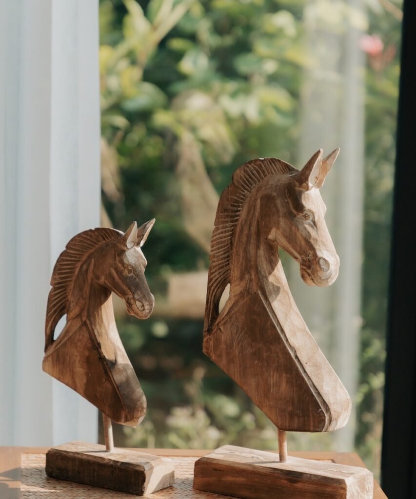 Wooden Horse Sculpture