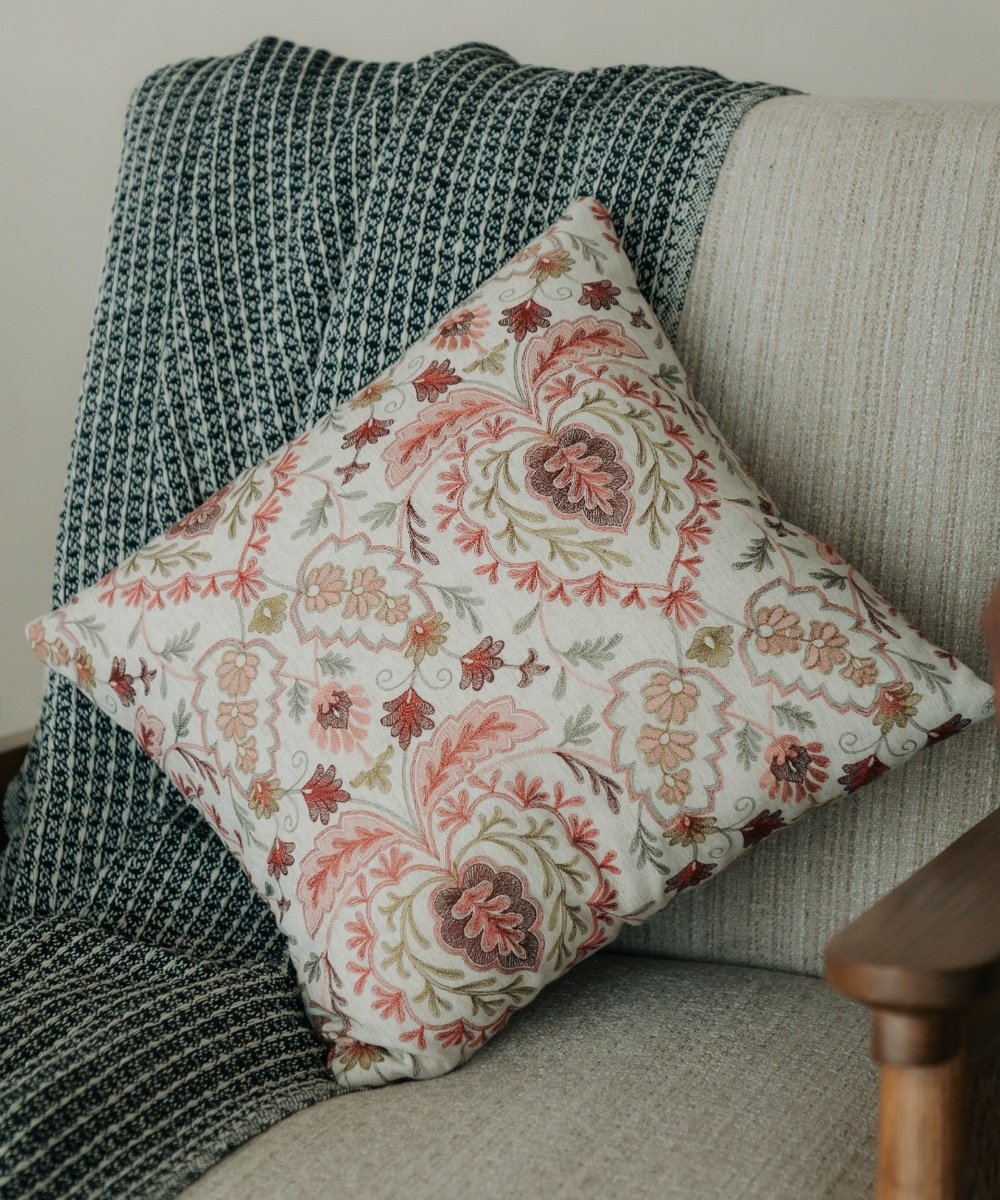 Embroidery Throw Pillow Cover