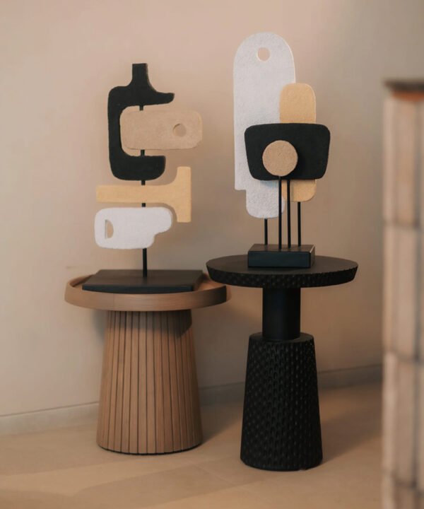 Modern Textured Matte Black Architectural Accent - Image 3