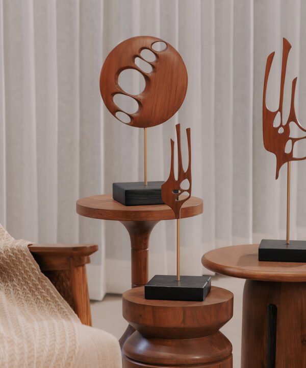Abstract Wooden Sculpture, Art Object - Image 6