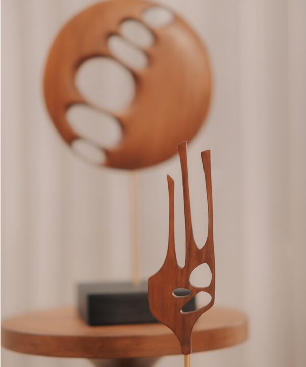 Abstract Wooden Sculpture, Art Object - Image 3