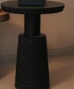 Modern Textured Matte Black Architectural Accent