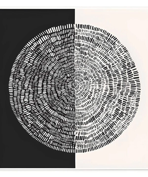 Typographic Halo – Dual Tone Canvas Artwork - Image 7