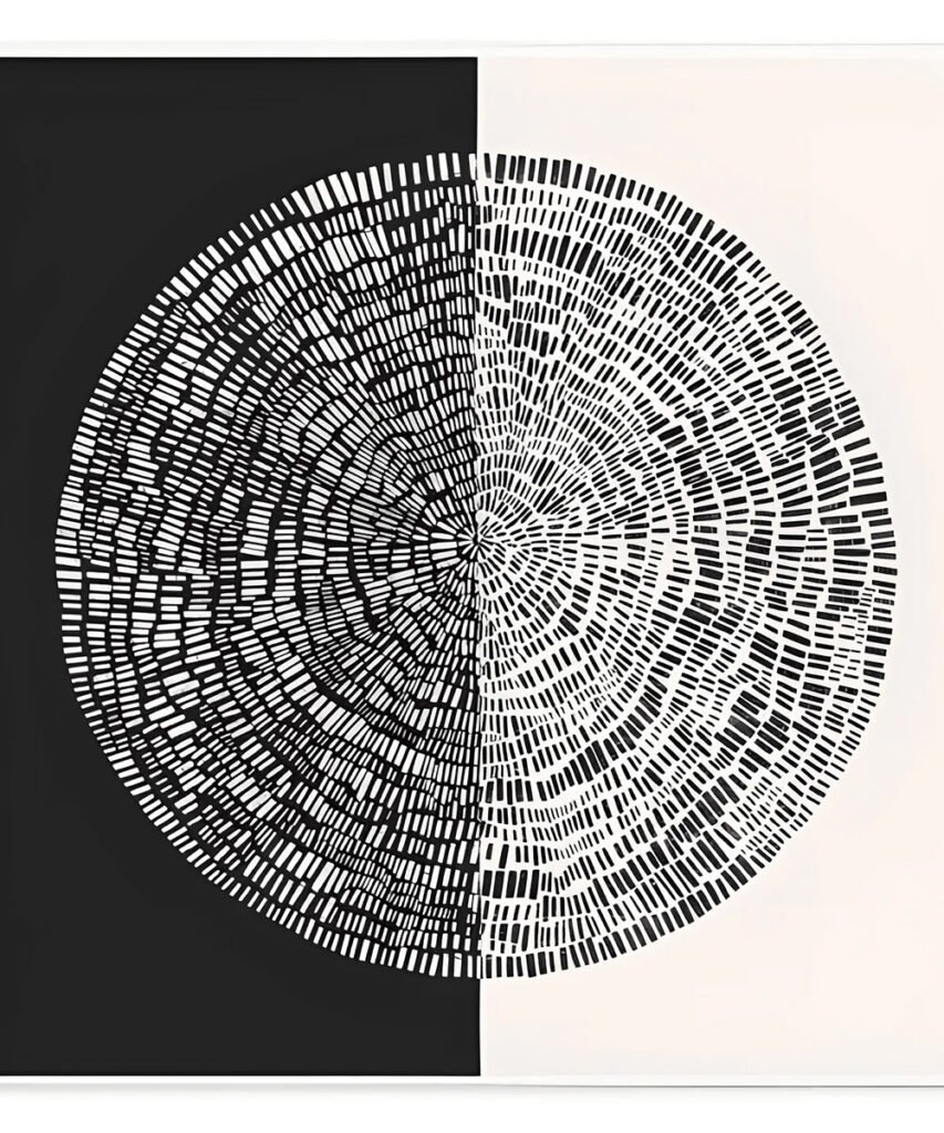 Typographic Halo – Dual Tone Canvas Artwork