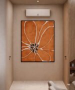 Amber Bloom Study – Designer Wall Canvas - Image 5