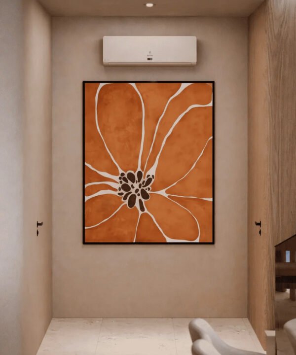 Amber Bloom Study – Designer Wall Canvas - Image 5