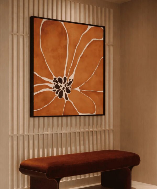 Amber Bloom Study – Designer Wall Canvas - Image 6