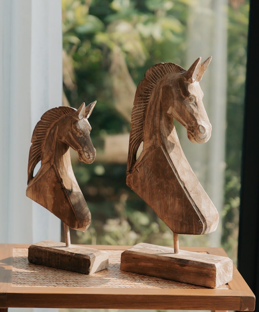 Mid-Century Inspired Oak Accent with Built-in Sling