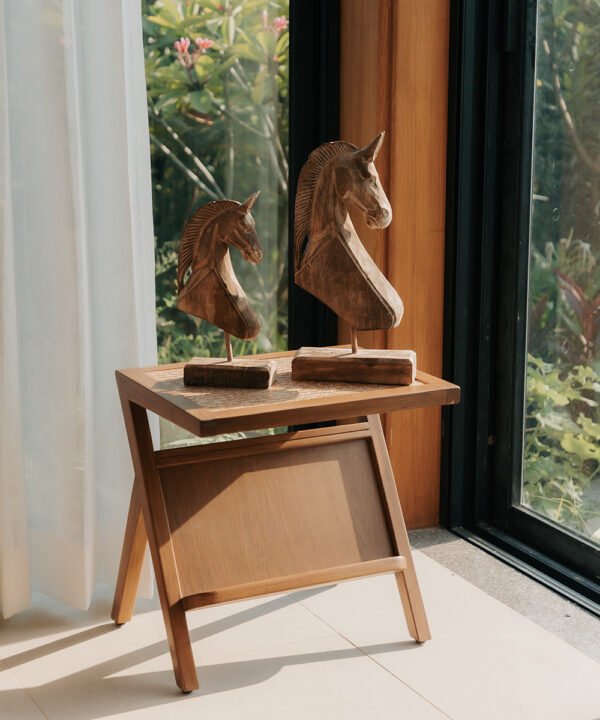 Mid-Century Inspired Oak Accent with Built-in Sling - Image 7