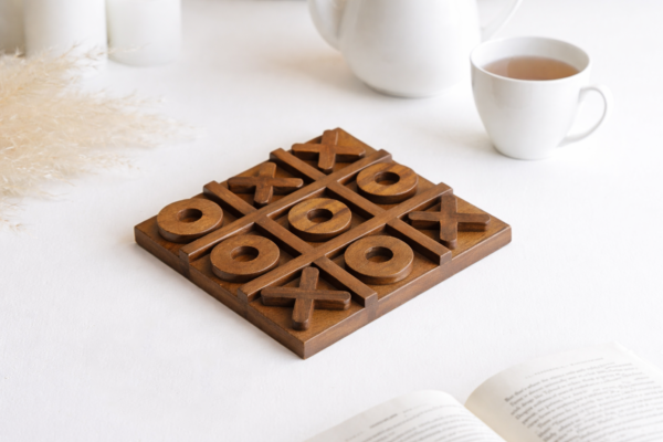 Handcrafted Timber Tic-Tac-Toe - Image 6