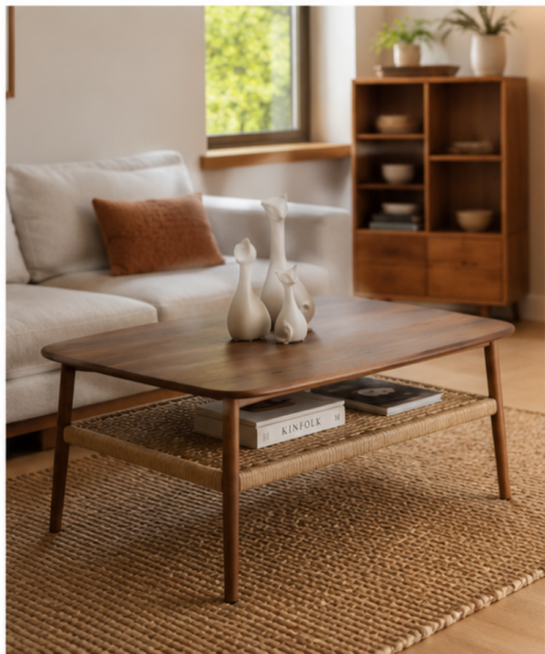 Kyoto Cane Shelf Coffee Table - Image 4