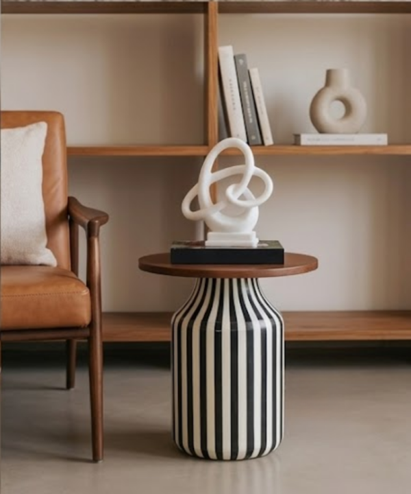 145 Artisan Pedestal Side Table - Image 1