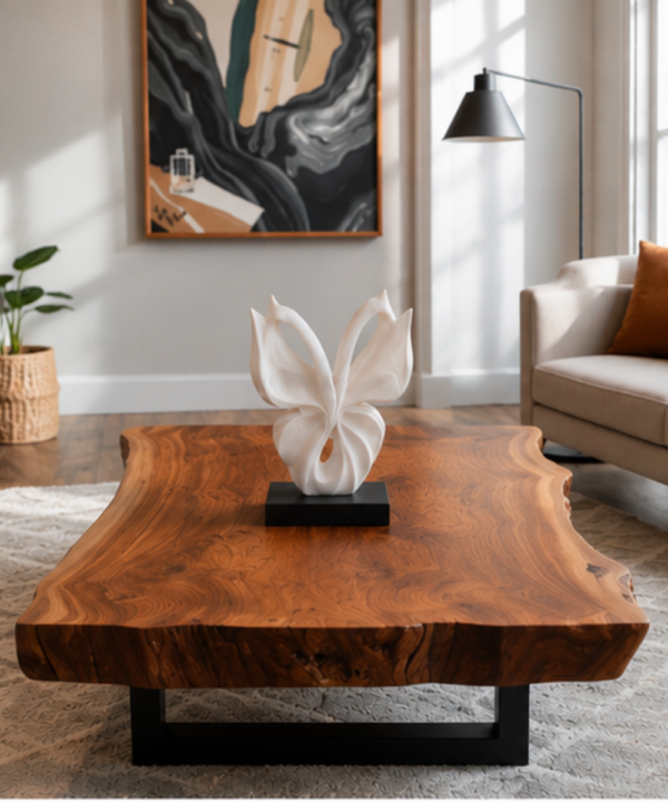Live Edge Solid Wood Coffee Table - Image 1