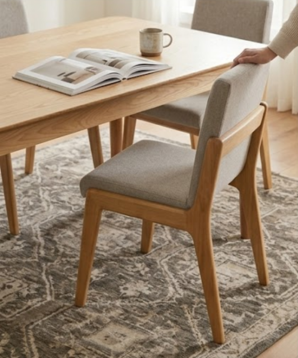 Chairs - 2026-06-23T172531.664 Nordic Upholstered Dining Chair - Image 1