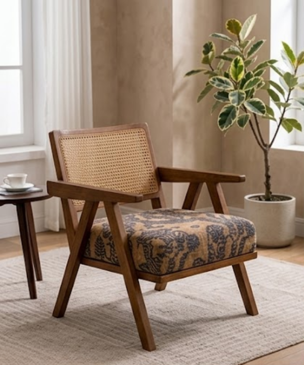 Aarav Cane Accent Lounge Chair - Image 1