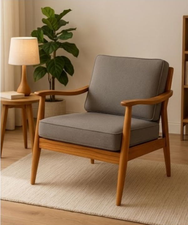Norden Wooden Lounge Chair - Image 1
