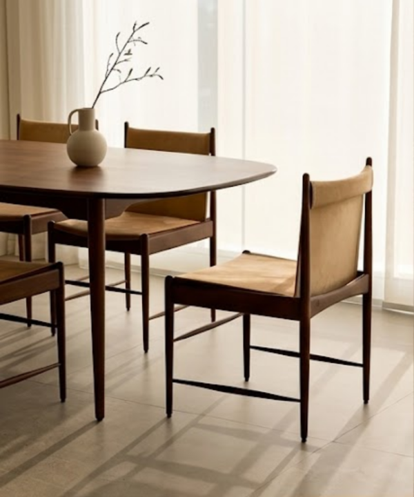 Mid-Century Wooden Dining Arm Chair - Image 4