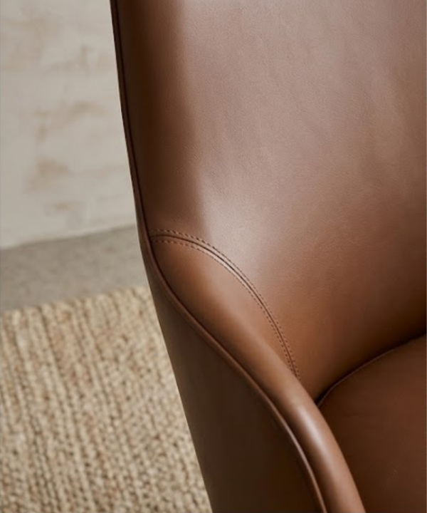 Modern Leather Lounge Accent Chair - Image 4