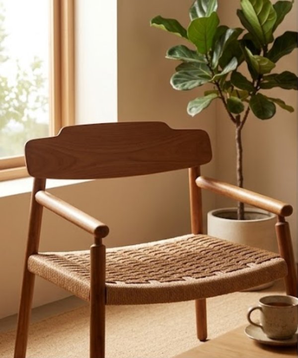 Nordic Wishbone Rope Arm Chair - Image 1