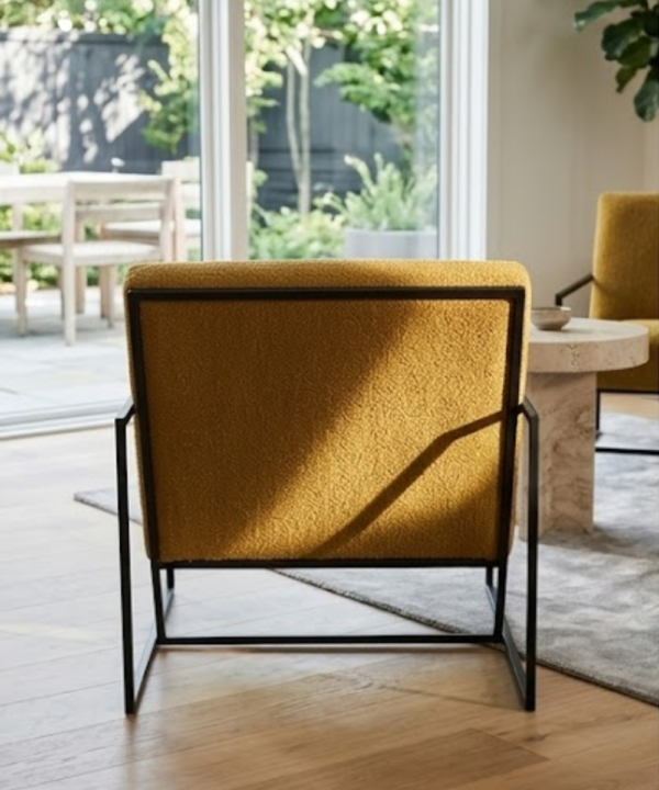 Modern Metal Frame Lounge Accent Chair - Image 3
