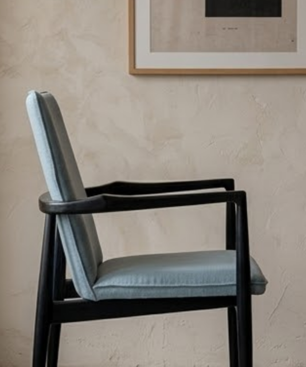 Modern Upholstered Dining Chair with Wooden Frame - Image 3