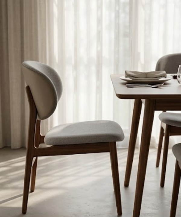 Nordic Upholstered Accent Chair - Image 2