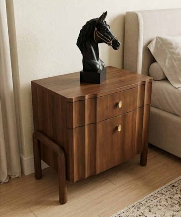 Luxe Two Drawer Bedside Table - Image 1