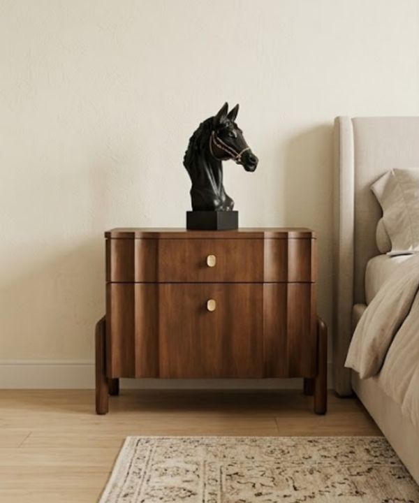 Luxe Two Drawer Bedside Table - Image 4
