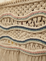 Handmade Boho Wave Macramé Wall Hanging | Multi-Color Woven Textile Art - Image 5