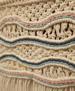Handmade Boho Wave Macramé Wall Hanging | Multi-Color Woven Textile Art - Image 5