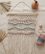 Handmade Boho Wave Macramé Wall Hanging | Multi-Color Woven Textile Art - Image 4
