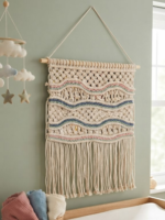 Handmade Boho Wave Macramé Wall Hanging | Multi-Color Woven Textile Art - Image 3